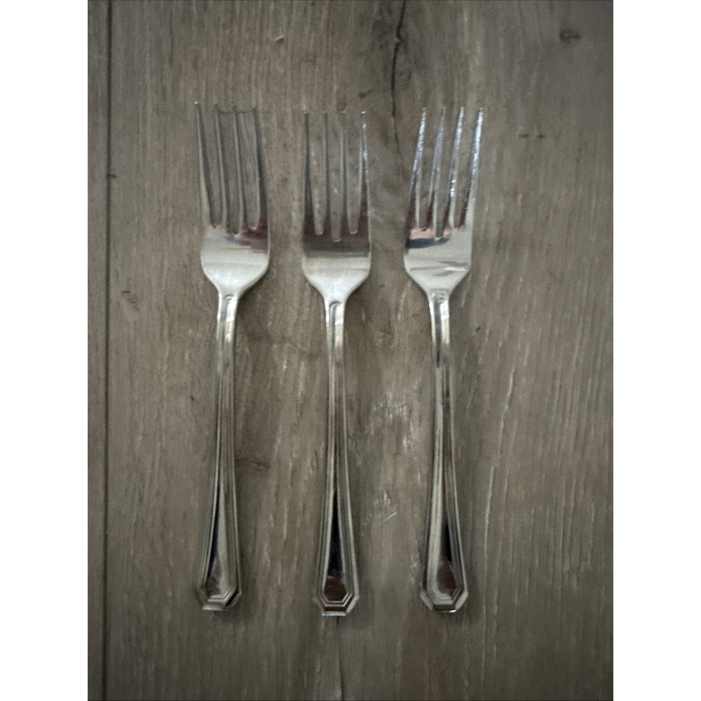 Gorham FAIRVIEW Stainless Salad Forks Glossy 18/8 Silverware Flatware Lot of 3
